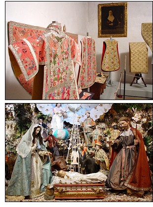 Liturgical ornaments and Nativity scenes at the Caputxines